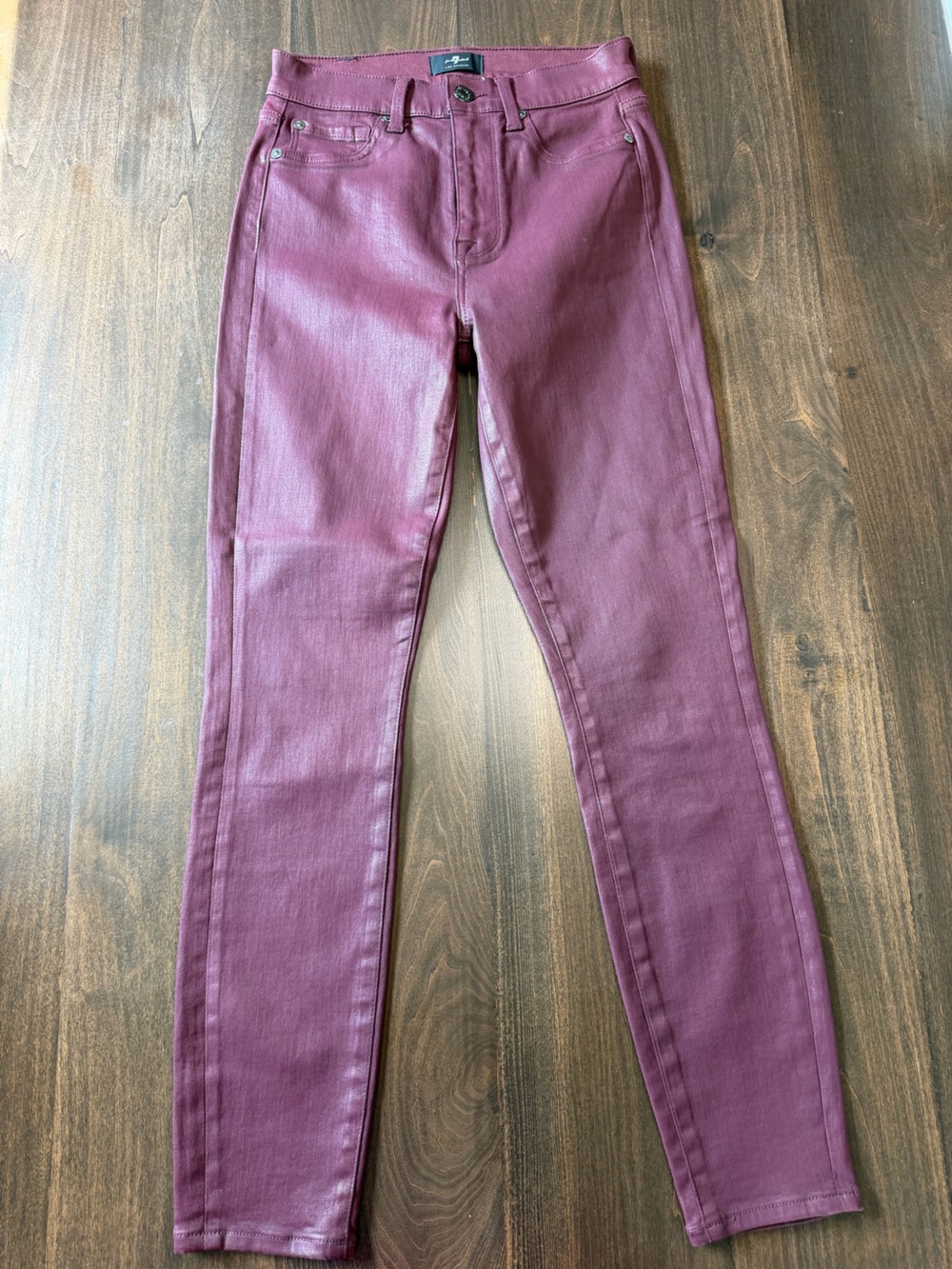 7 For All Mankind Plum Skinny Jeans